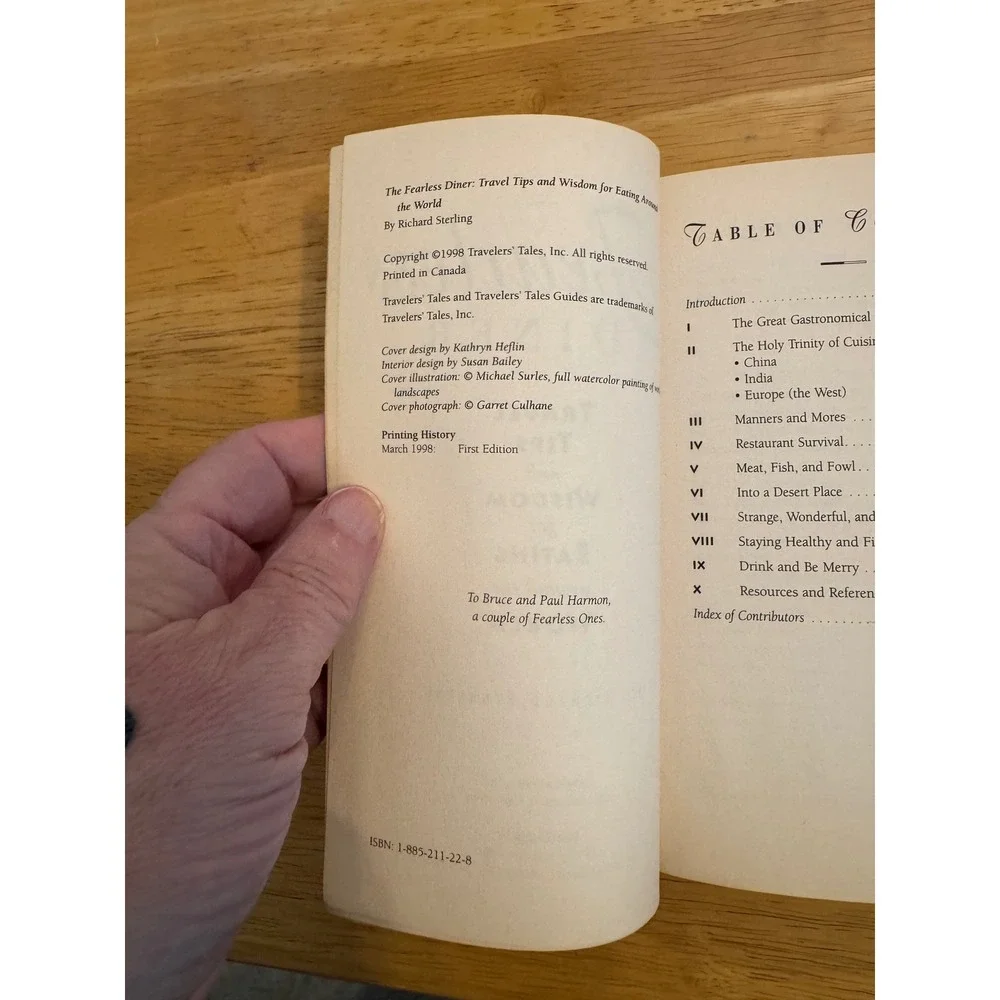 The Fearless Diner Travel Tips Wisdom Eating Around World Richard Sterling 1998
